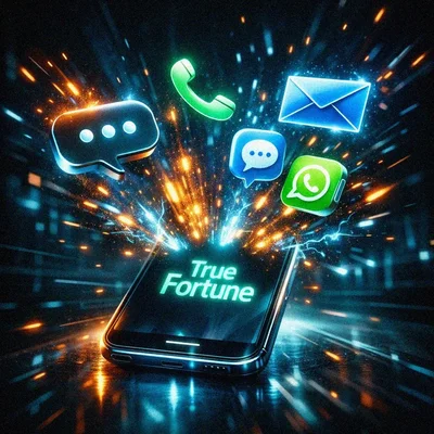 Multiple communication channels floating icons